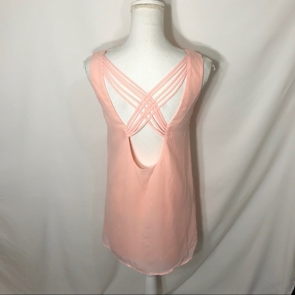 Tobi Peach Criss Cross Back Dress Small Women’s Pink - Picture 4 of 7